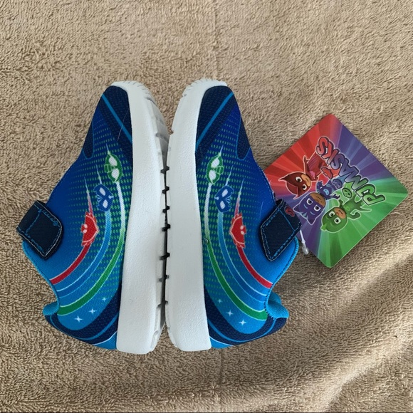 Toddler 5 PJ MASKS Blue / Multi Hook & Loop Athletic Sneakers Shoes NWT Cute - Picture 8 of 8